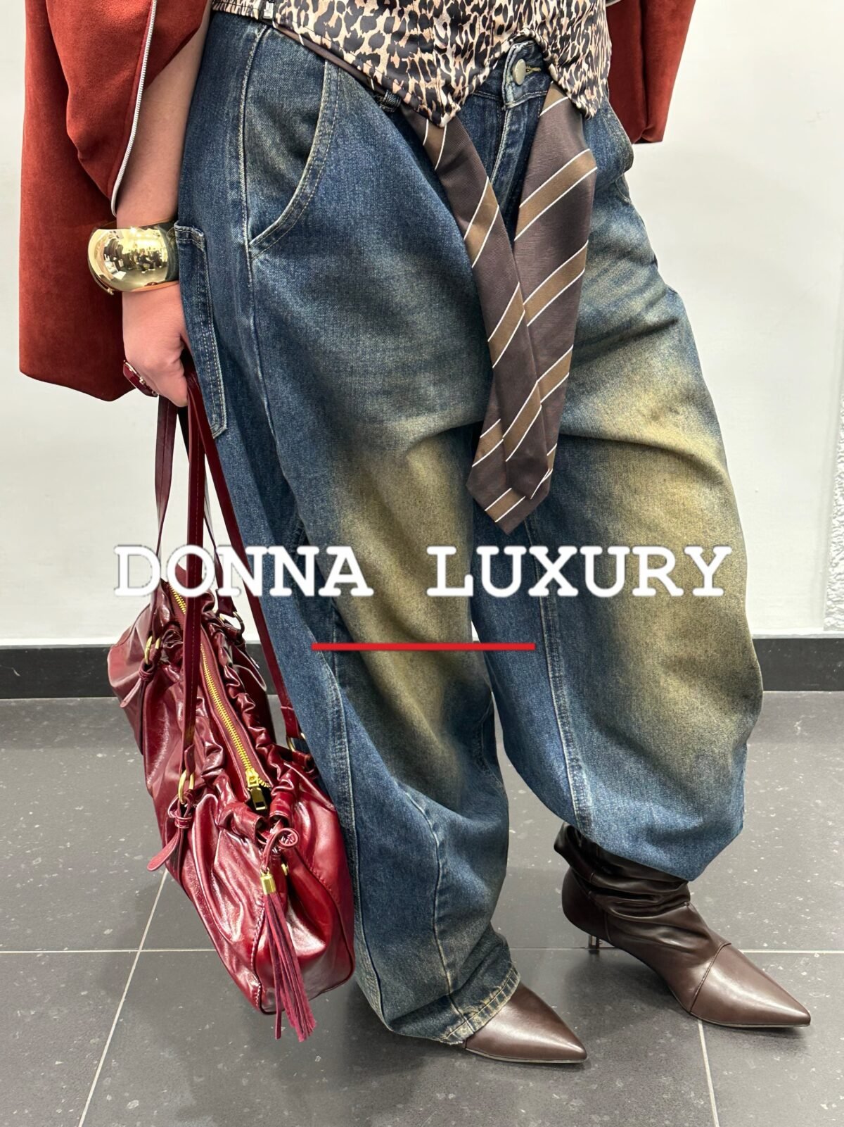 Denim cravatta