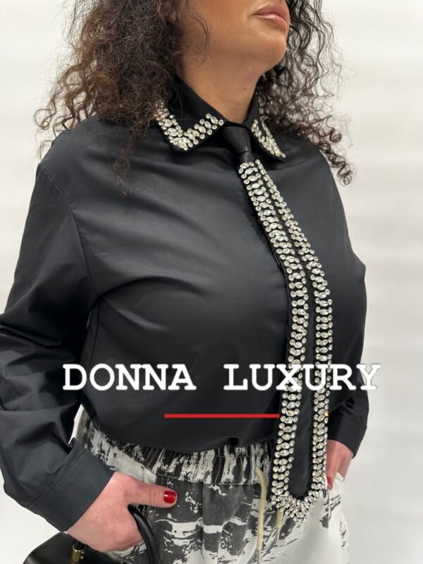 Camicia cravatta strass