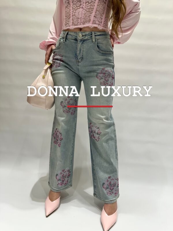 Denim rose rosa