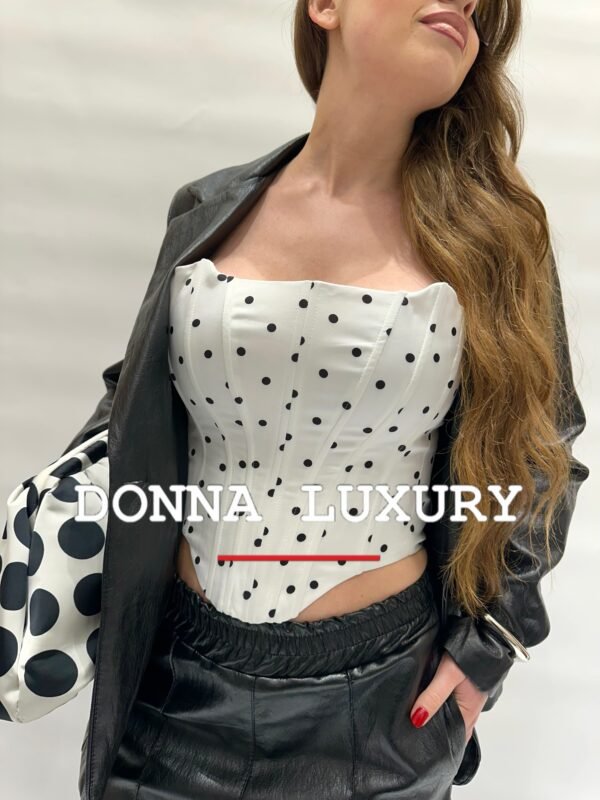 Corpetto pois bianco