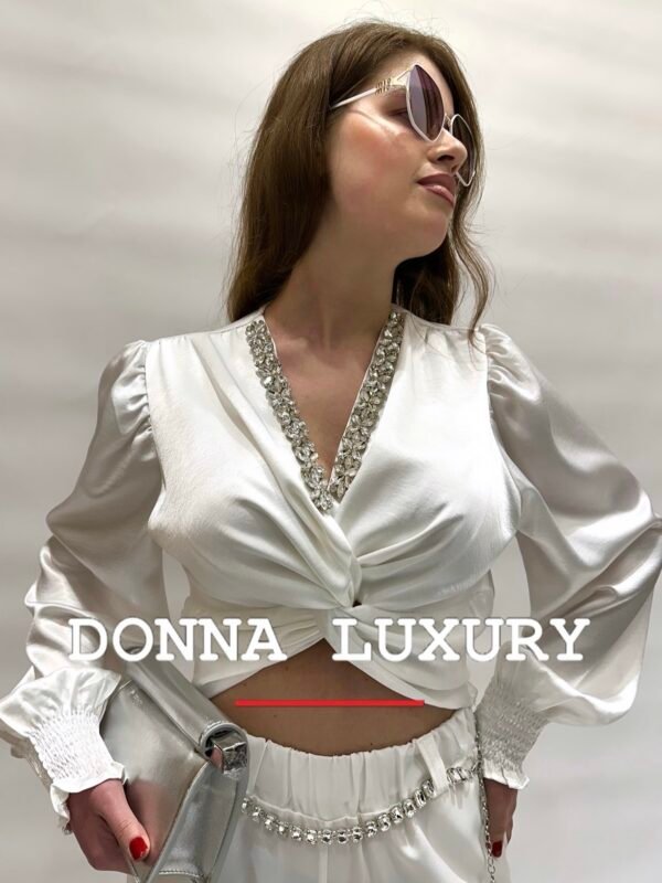 Camicia bianca strass