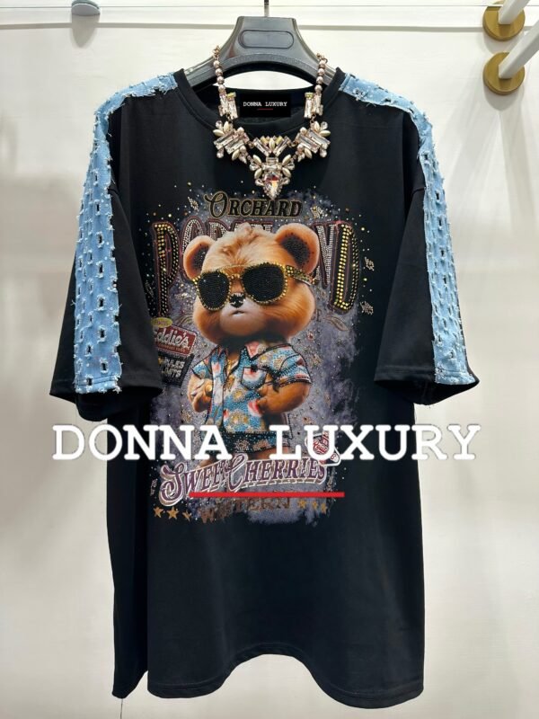 T-shirt orsetto denim
