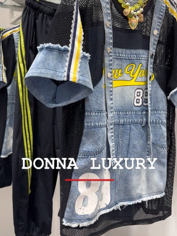 Coordinato denim giallo